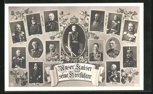 AK Der Kaiser und seine Heerführer, v. Eichenhorn, v. Bülow