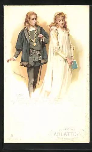 Künstler-AK Szene aus Hamlet von Shakespeare