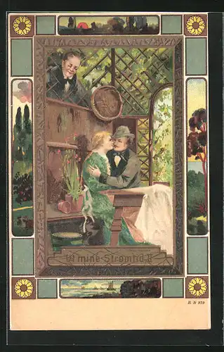 Künstler-AK Szene aus Ut mine Stromtid II von Fritz Reuter