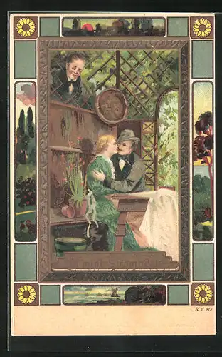 Künstler-AK Szene aus Ut mine Stromtid II von Fritz Reuter