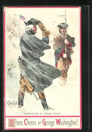 Präge-AK George Washington im Schneesturm