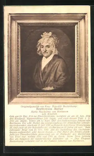 AK Gemälde von Beethovens Mutter