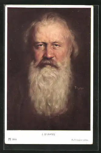 AK Portrait des Komponisten J. Brahms
