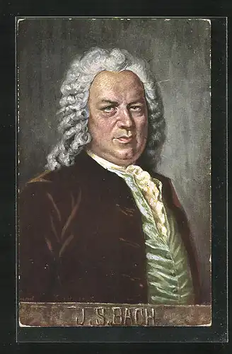 AK Portrait des Komponisten J. S. Bach