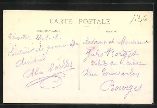 AK Nérondes, Place de l`Hôtel der Ville