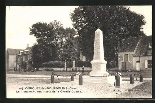 AK Ourouer-les-Bourdelins /Cher, Le Monument aux Morts de la Grande Guerre