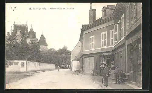 AK Blet /Cher, Grande Rue et Château
