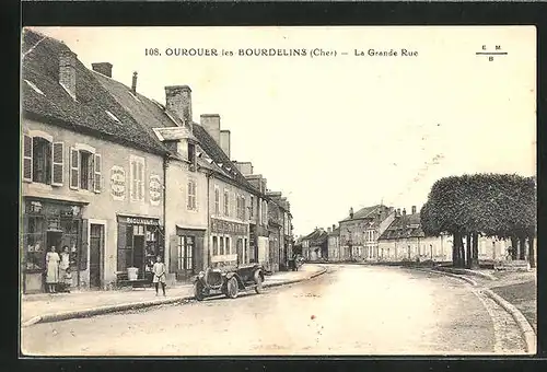 AK Ourouer-les-Bourdelins /Cher, La Grande Rue