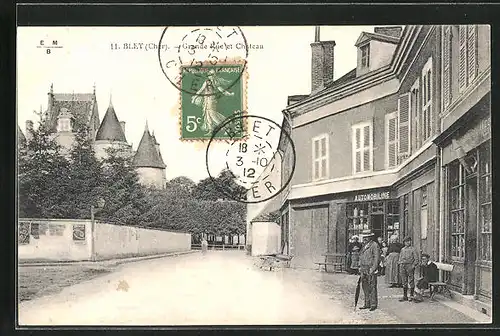 AK Blet /Cher, Grande Rue et Château