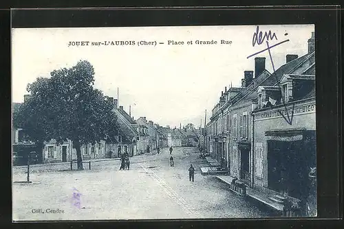 AK Jouet-sur-l`Aubois, Place et Grande Rue