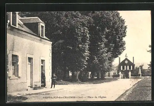 AK Saint-Loup-des-Chaumes, Place de l`Église