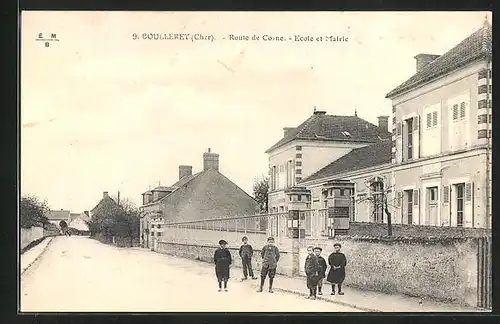 AK Boulleret, Route de Cosne, Ecole et Mairie