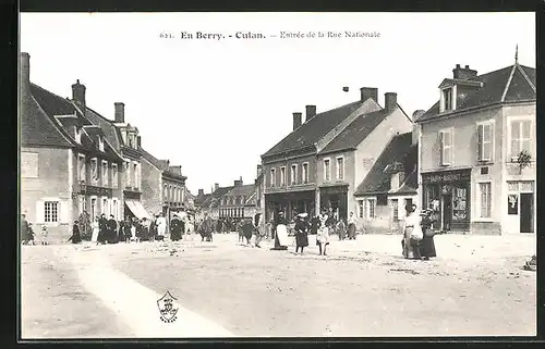 AK Culan, Entrée de la Rue Nationale, Strassenpartie