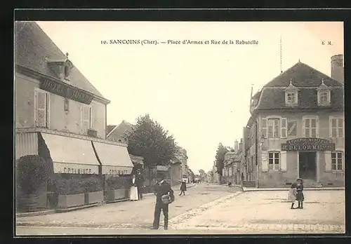 AK Sancoins, Place d`Armes et Rue de la Rabutelle