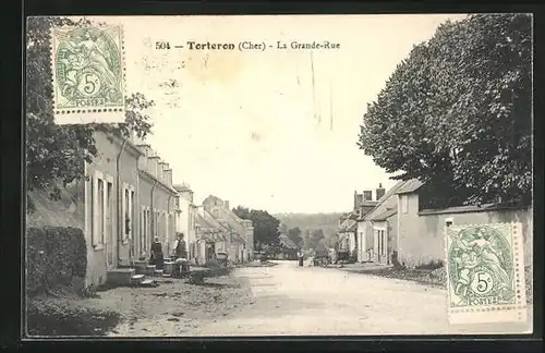 AK Torteron, La Grande-Rue, Strassenpartie