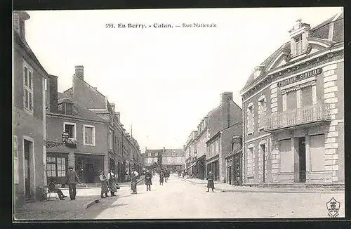 AK Culan, Rue Nationale, Strassenpartie