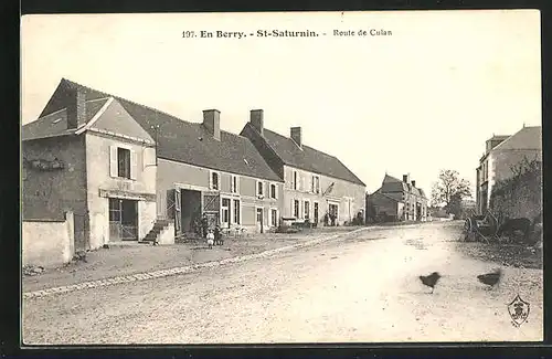 AK St-Saturnin, Route de Culan, Strassenpartie