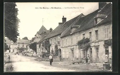 AK St-Bouize, La Grande Rue sur Feux, Strassenpartie