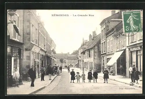 AK Nérondes, La Grande Rue