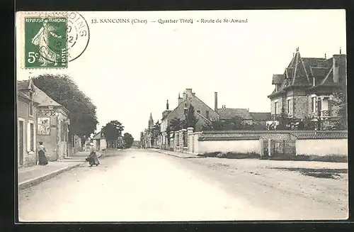 AK Sancoins, Quartier Tivoli, Route de St.-Amand