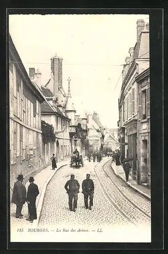 AK Bourges, La Rue des Arènes