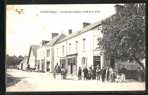 AK Avord, Avenue de la Gare, Café de la Paix