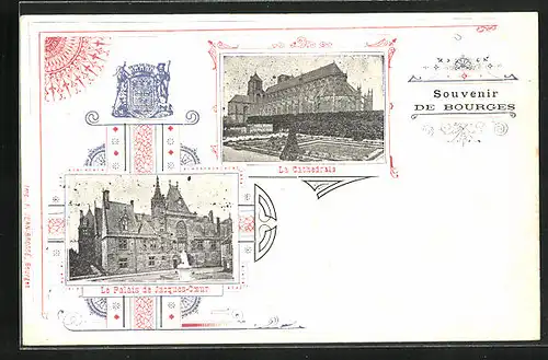 AK Bourges, La Cathédrale, La Palais de Jacques -Coeur