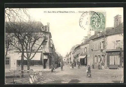 AK Les Aix-d`Angillon, Grande Rue