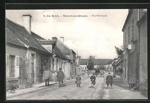 AK En Berry /Nohant-en-Gracay, Rue Principale