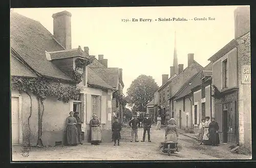 AK En Berry /Saint Palais, Grande Rue