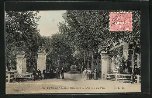 AK Fontenay, près Nérondes, L`entrée du Parc