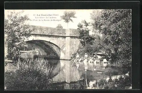 AK Le Guerche, Les Rives de l`Aubois, Le Pont de la Route de Bourges