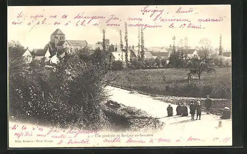 AK Savigny-en-Sancerre, Vue générale