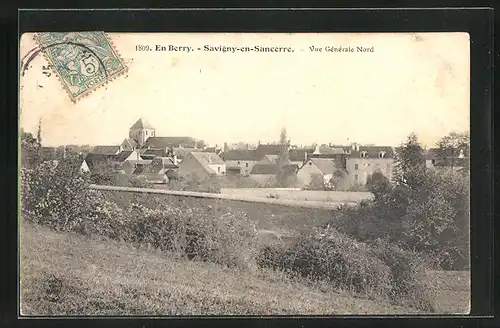 AK Savigny-en-Sancerre, Vue Générale Nord