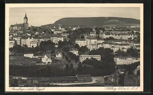 AK Annaberg i. Erzgeb., Ortsansicht mit Pöhlberg