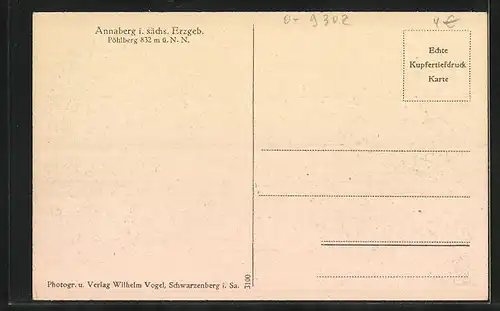 AK Annaberg i. Erzgeb., Ortsansicht mit Pöhlberg