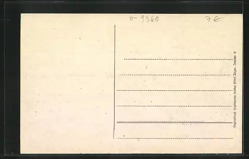 AK Zschopau, Totalansicht mit Felderlandschaft