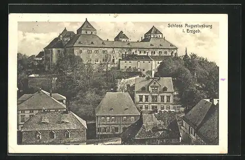 AK Augustusburg i. Erzgeb., Blick auf das Schloss