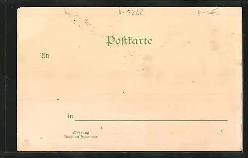 Künstler-AK Frankenberg i. S., Ortsansicht vom Treppenhauer aus