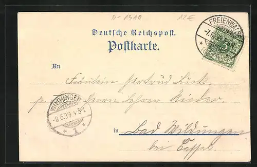 AK Bad Freienwalde, Waldschloss und Heilige Hallen