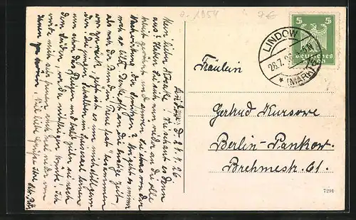 AK Lindow /Mark, Klosterruine mit Umgebung