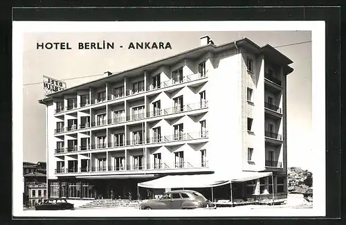 AK Ankara, Hotel Berlin im Bauhaus-Stil
