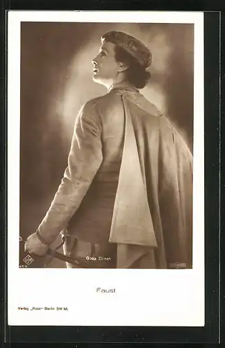 AK Filmszene aus Faust, Schauspieler Gösta Ekman als Faust