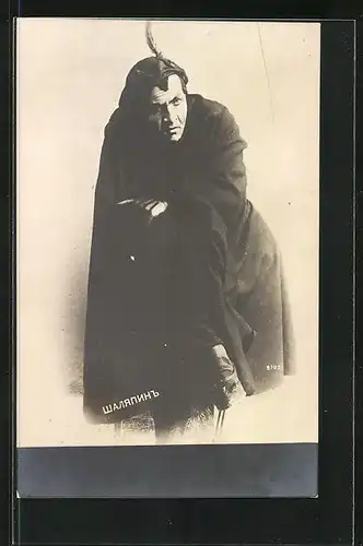 AK Opernsänger Schaljapin in Goethes Faust