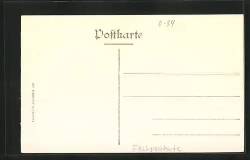 Künstler-AK Zerbst, Festpostkarte 900 jähriges Jubiläum 1907, Die Sage von der Butterjungfer