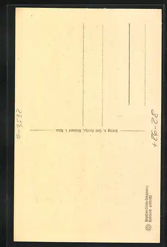 Steindruck-AK Bismark i. Altm., Kirche und Kriegerdenkmal, Gebäudeansicht