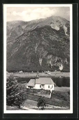 AK Passriach im Gailtal, Kirche am Presseggersee und Spitzegel