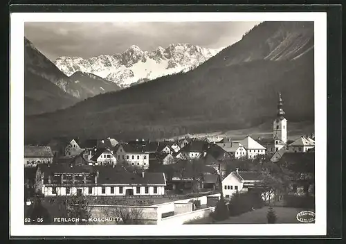 AK Ferlach, Panoramaansicht mit Koschutta