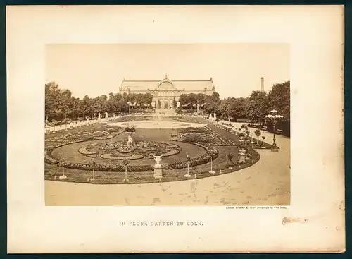 Fotografie Anselm Schmitz, Cöln, Ansicht Cöln, Botanischer Garten & Flora-Garten um 1881