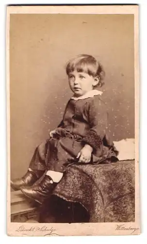 Fotografie Lebrecht Schulze, Wittenberge, Portrait kleines Mädchen im Kleid